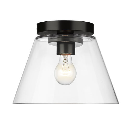 Penn 1 Light 11 inch Matte Black Flush Mount Ceiling Light